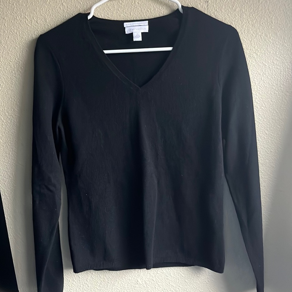Black V-Neck Sweater